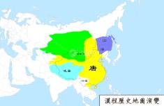 唐朝地图（公元715年）